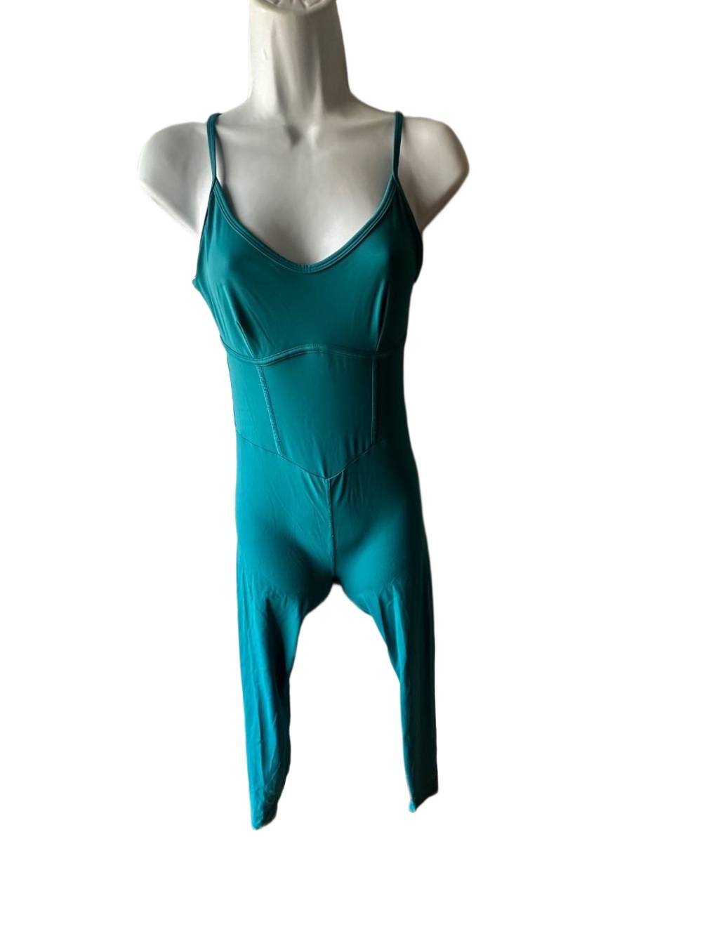 JoyLab Turquoise Corset Bodysuit Active Jumpsuit Leggings Size S Strappy
